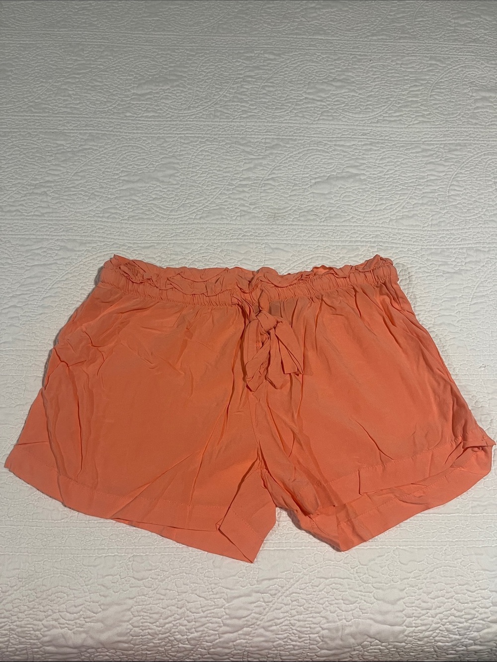 Women's Peach Drawstring Waist Shorts